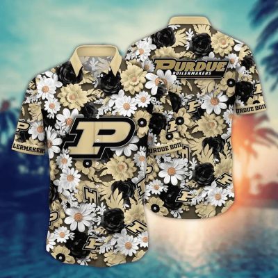 Purdue Boilermakers NCAA Flower Aloha Hawaiian Shirt 9, NCAA Hawaiian Shirt