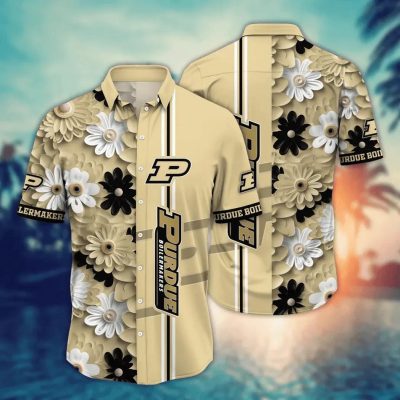 Purdue Boilermakers Style Hot Trending Summer NCAA Flower Aloha Hawaiian Shirt, NCAA Hawaiian Shirt