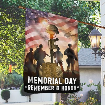 Memorial Day Flag Remember And Honor Veterans American Flag TPT1669F - Flagwix