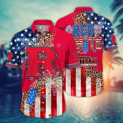 Rutgers Scarlet Knights NCAA Aloha Hawaiian Shirt 2, NCAA Hawaiian Shirt