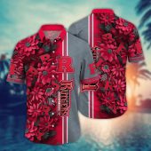 Rutgers Scarlet Knights NCAA Flower Aloha Hawaiian Shirt 3, NCAA Hawaiian Shirt