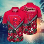 Rutgers Scarlet Knights NCAA Flower Aloha Hawaiian Shirt 4, NCAA Hawaiian Shirt