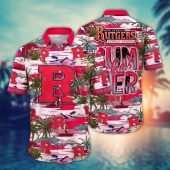 Rutgers Scarlet Knights NCAA Flower Aloha Hawaiian Shirt 8, NCAA Hawaiian Shirt