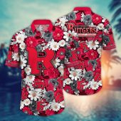 Rutgers Scarlet Knights NCAA Flower Aloha Hawaiian Shirt 9, NCAA Hawaiian Shirt