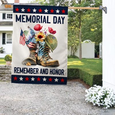 Relentless Remember and Honor Flag - Memorial Day Tribute for Patriotic Outdoor Decor