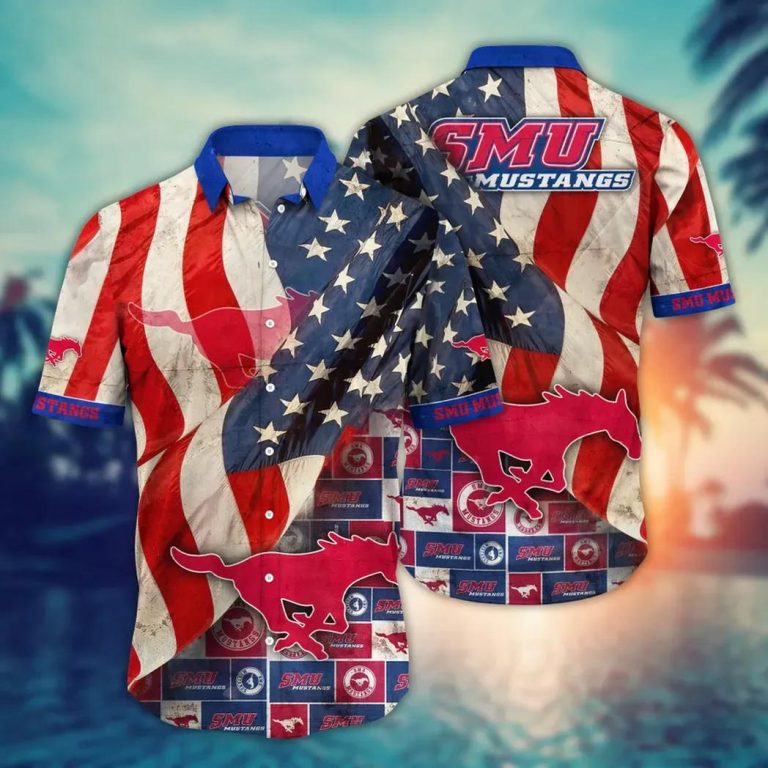 SMU Mustangs NCAA Flower Aloha Hawaiian Shirt 10, NCAA Hawaiian Shirt