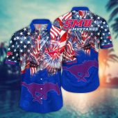SMU Mustangs NCAA Flower Aloha Hawaiian Shirt 12, NCAA Hawaiian Shirt