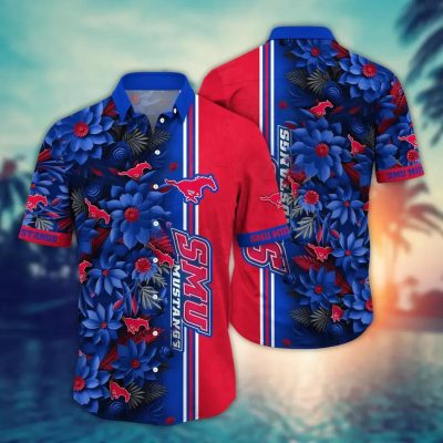SMU Mustangs NCAA Flower Aloha Hawaiian Shirt 3, NCAA Hawaiian Shirt