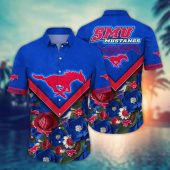 SMU Mustangs NCAA Flower Aloha Hawaiian Shirt 4, NCAA Hawaiian Shirt