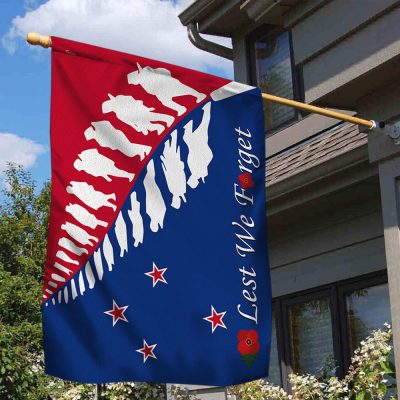 Anzac Day Flag New Zealand Lest We Forget Flag LHA1712F - Flagwix