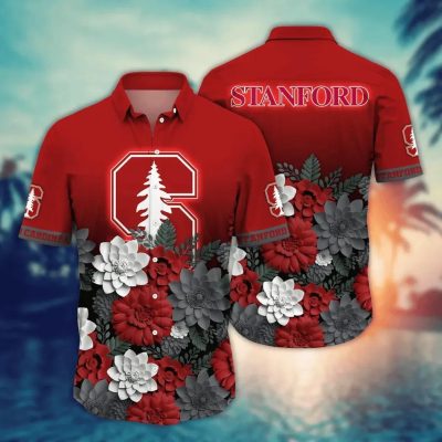 Stanford Cardinal NCAA Flower Aloha Hawaiian Shirt 12, NCAA Hawaiian Shirt