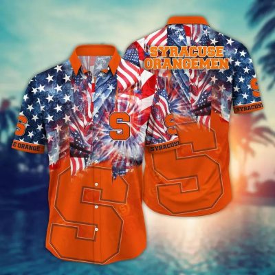 Syracuse Orange NCAA Flower Aloha Hawaiian Shirt 11, NCAA Hawaiian Shirt