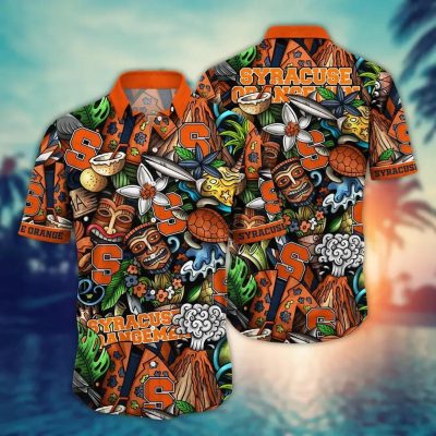 Syracuse Orange NCAA Flower Aloha Hawaiian Shirt 7, NCAA Hawaiian Shirt