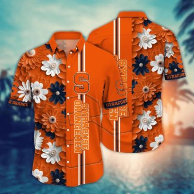Syracuse Orange Style Hot Trending Summer NCAA Flower Aloha Hawaiian Shirt, NCAA Hawaiian Shirt
