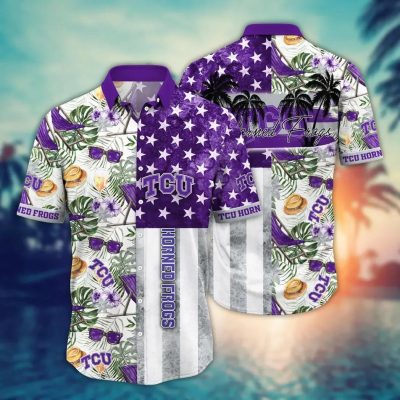 TCU Horned Frogs NCAA Flower Aloha Hawaiian Shirt 11, NCAA Hawaiian Shirt