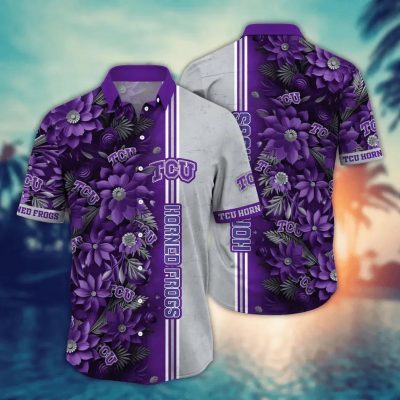 TCU Horned Frogs NCAA Flower Aloha Hawaiian Shirt 3, NCAA Hawaiian Shirt