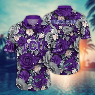 TCU Horned Frogs NCAA Flower Aloha Hawaiian Shirt 4, NCAA Hawaiian Shirt
