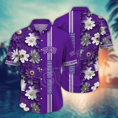 TCU Horned Frogs Style Hot Trending Summer NCAA Flower Aloha Hawaiian Shirt, NCAA Hawaiian Shirt
