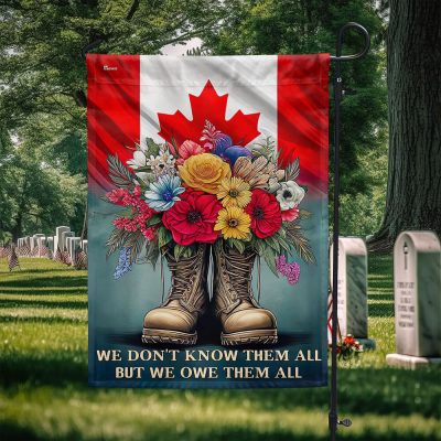 Military Boots Canadian Veteran Flag We Don't Know Them All But We Owe Them All MLN2991F - Flagwix