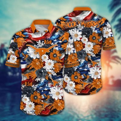 Texas Longhorns NCAA Aloha Hawaiian Shirt 1, NCAA Hawaiian Shirt