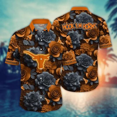 Texas Longhorns NCAA Flower Aloha Hawaiian Shirt 7, NCAA Hawaiian Shirt