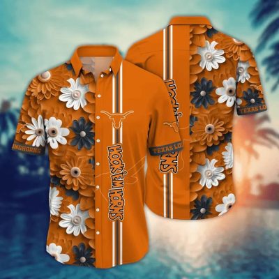 Texas Longhorns Style Hot Trending Summer NCAA Flower Aloha Hawaiian Shirt, NCAA Hawaiian Shirt