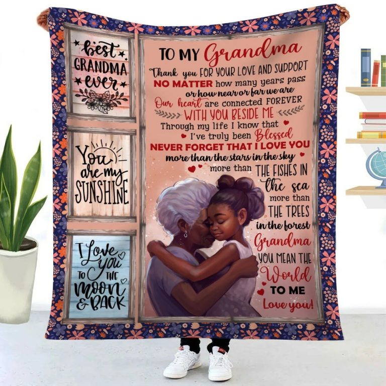 Thanks For Your Love & Support Throw Blanket For Grandma, Mother's Day Gift For Grandma, Blankets For Mothers Day