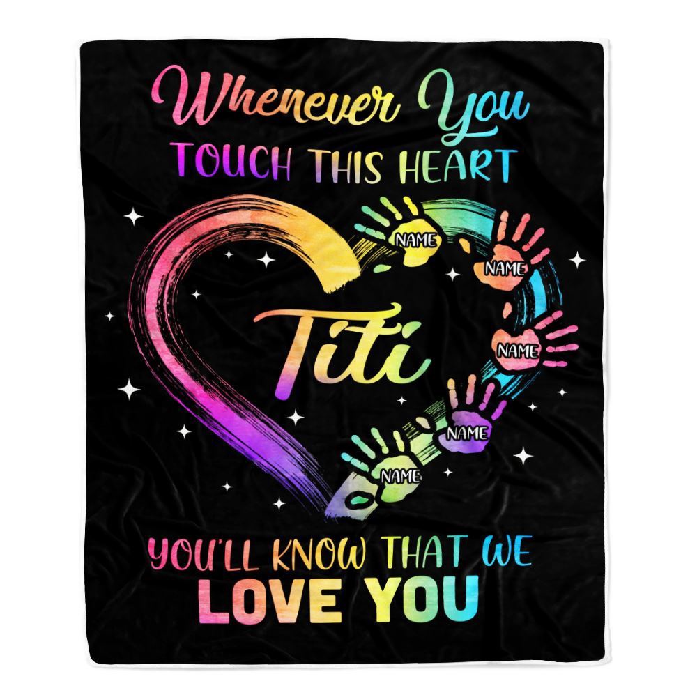 Titi Blanket From Niece Nephew We Love You Kids, Personalized Blanket For Mom, Mother's Day Gifts Blanket