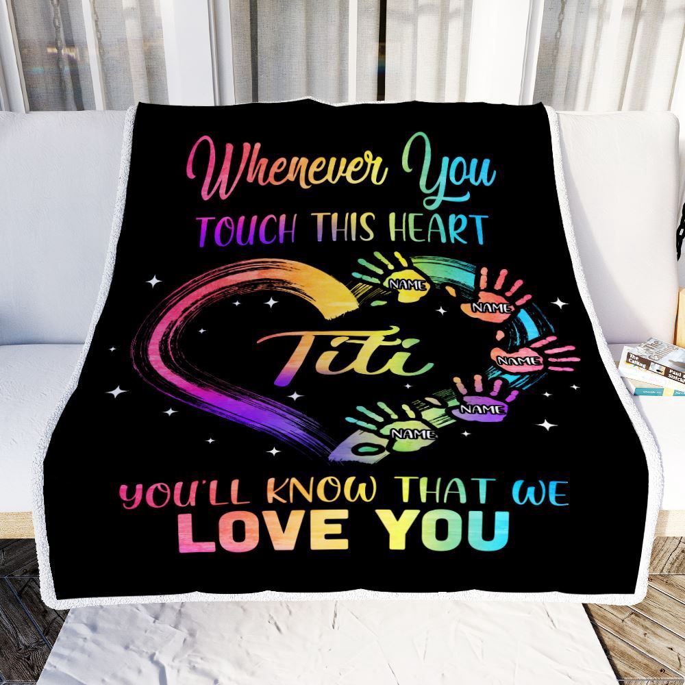 Titi Blanket From Niece Nephew We Love You Kids, Personalized Blanket For Mom, Mother's Day Gifts Blanket