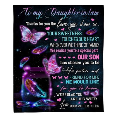 To Daughter In Law Blanket Mother's Gifts For Daughter In Law Fleece Blanket Blanket, Blankets For Mothers Day