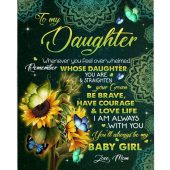 To Daughter You Are Straighten Your Crown Brave Courage Love Life Sunflower Mandala Gift From Mom Dad Blanket Blankets For Mothers Day 1 Bx6ulu.jpg - demo10