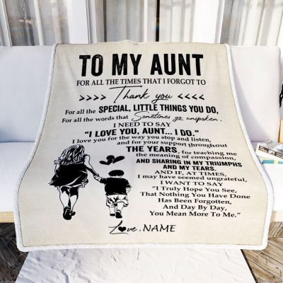 To My Aunt Blanket From Nephew For All The Times That I Forgot To Thank You, Personalized Blanket For Mom, Mother's Day Gifts Blanket