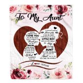 To My Aunt Blanket From Nephew Never Forget I Love You Heart Flower Personalized Blanket For Mom Mother S Day Gifts Blanket 1 Oojjp4.jpg - demo10