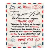 To My Aunt Blanket From Niece Nephew Air Mail Letter I Love You Best Aunt Personalized Blanket For Mom Mother S Day Gifts Blanket 1 Jctyvp.jpg - demo10