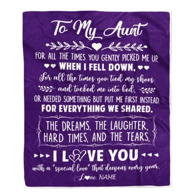 To My Aunt Blanket From Niece Nephew I Love You With A Special Love, Personalized Blanket For Mom, Mother's Day Gifts Blanket