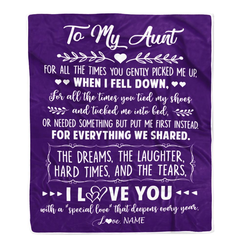 To My Aunt Blanket From Niece Nephew I Love You With A Special Love, Personalized Blanket For Mom, Mother's Day Gifts Blanket