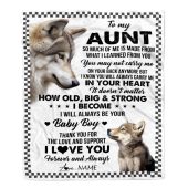 To My Aunt From Nephew Blanket Wolf Always Be Your Little Boy Gift Personalized Blanket For Mom Mother S Day Gifts Blanket 1 K6sm5e.jpg - demo10