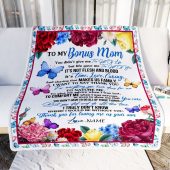 To My Bonus Mom Blanket From Daughter Son Thank You For Loving Me Personalized Blanket For Mom Mother S Day Gifts Blanket 2 Jawzia.jpg - demo10