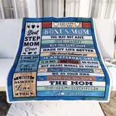 To My Bonus Mom Blanket From Step Daughter Son Wood Best Gifts For Great Personalized Blanket For Mom Mother S Day Gifts Blanket 2 L1sacv.jpg - demo10