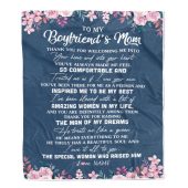 To My Boyfriend S Mom Blanket Thank You For Welcoming Me Personalized Blanket For Mom Mother S Day Gifts Blanket 1 Qjblz7.jpg - demo10