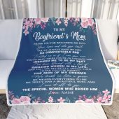 To My Boyfriend S Mom Blanket Thank You For Welcoming Me Personalized Blanket For Mom Mother S Day Gifts Blanket 2 T269gr.jpg - demo10