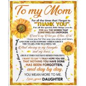 To My Dad Thank You I Love You Gift From Daughter Fathers Day Gift Black Blanket, Blankets For Mothers Day