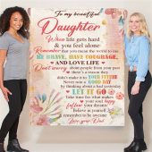 To My Daughter Be Brave Have Courage I Love You Gift Idea From Dad Flower Blanket Blankets For Mothers Day 3 Km4yke.jpg - demo10