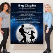 To My Daughter Believe Yourself Dad Love You Gift Ideas Blanket Blankets For Mothers Day 3 Tnmhbe.jpg - demo10