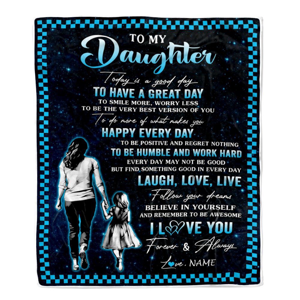 To My Daughter Blanket From Mom Mother Every Day Laugh Love Live, Personalized Blanket For Mom, Mother's Day Gifts Blanket To My Daughter Blanket From Mom Mother Every Day Laugh Love Live, Personalized Blanket For Mom, Mother's Day Gifts Blanket