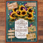 To My Daughter Dad Love You Sunflower Gift Ideas Blanket Blankets For Mothers Day 2 Ohpftj.jpg - demo10