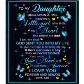 To My Daughter I Love You Blankets Gift From Dad Butterfly Black Fleece Blanket Blankets For Mothers Day 1 Rzkrln.jpg - demo10