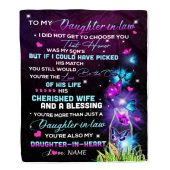 To My Daughter In Law Blanket From Mother In Law Butterfly Birthday Pregnant Mother Day Blanket Personalized Blanket For Mom 1 U7n7p4.jpg - demo10
