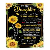 To My Daughter Sunflower Blanket From Mom Mother Every Day Laugh Love Live Mother Day Blanket Personalized Blanket For Mom 1 Swugve.jpg - demo10