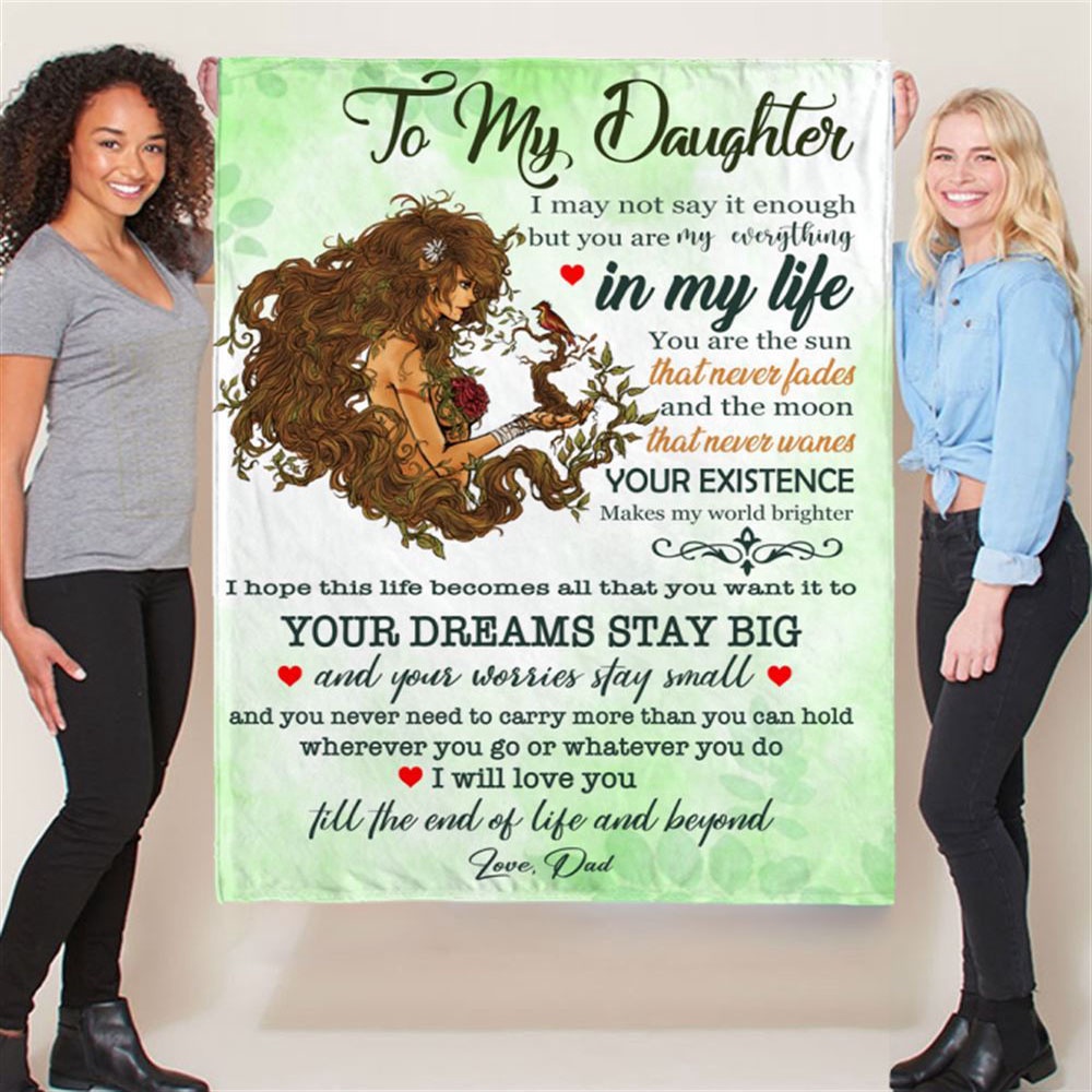 To My Daughter You Are My Everything Gift Ideas From Dad Blanket, Blankets For Mothers Day